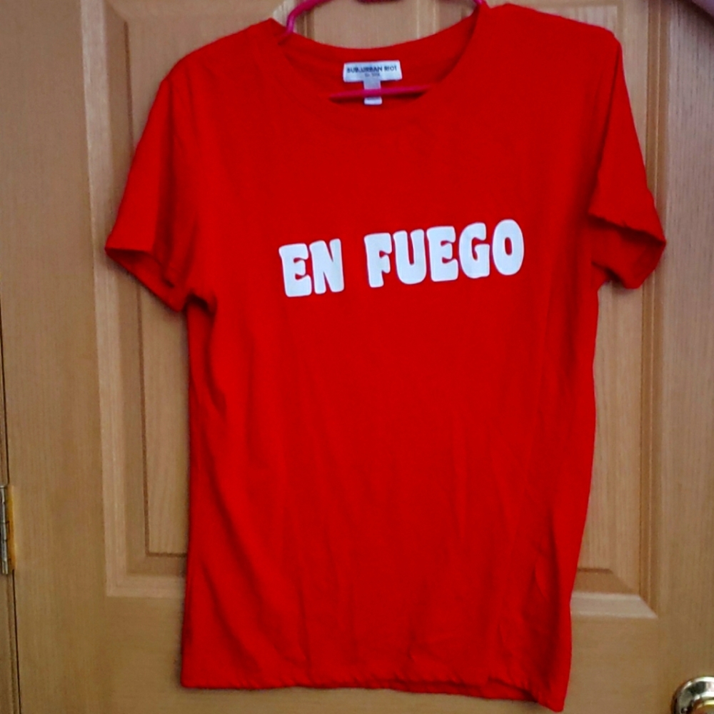 Sub-Urban Riot - Red tee - Womens - M - Line New